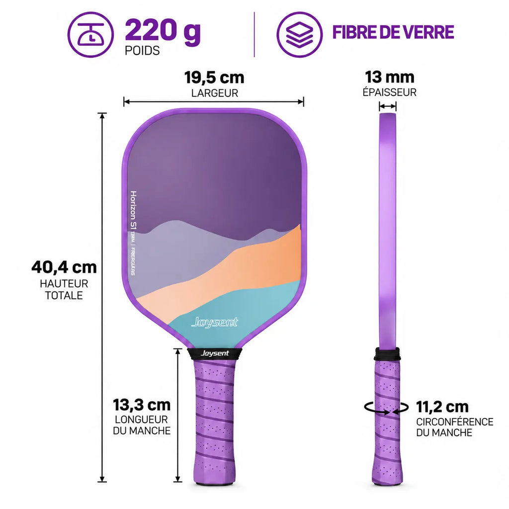 Raquette Pickleball Horizon S1 Fibre de Verre - Joysent Pickleline
