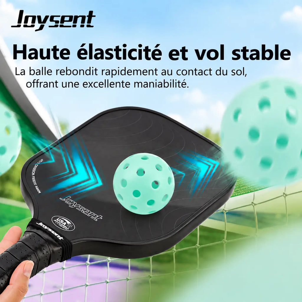 Balles de Pickleball bleu clair extérieur 40 trous - Joysent Pickleline