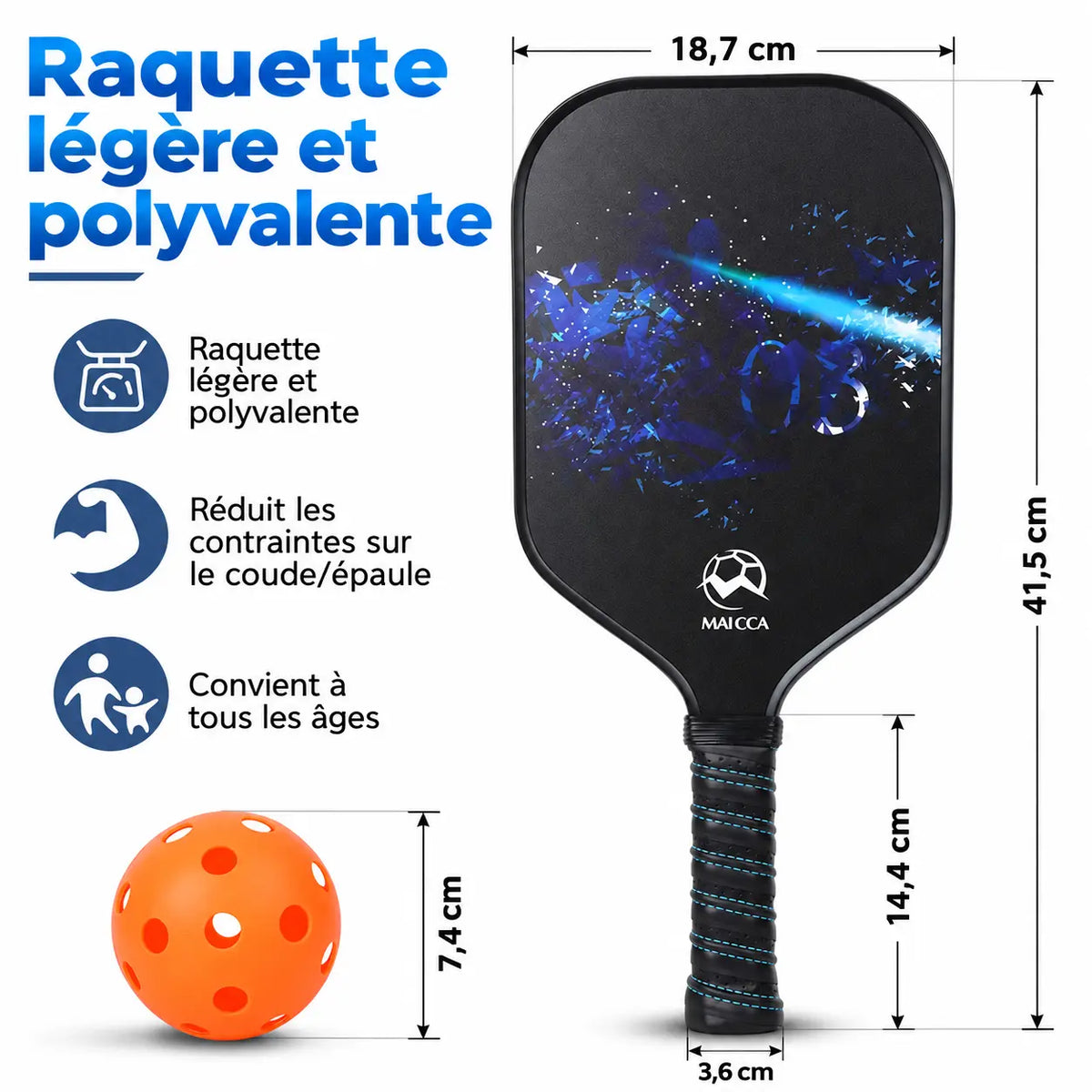 Pack Pickleball Duo Graphite - MAICCA Pickleline