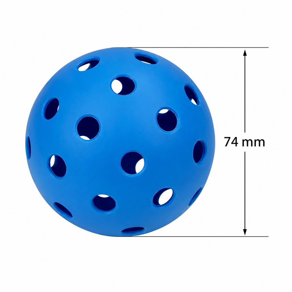 Balles de Pickleball Extérieur 74mm | Lot de 6, 40 Trous