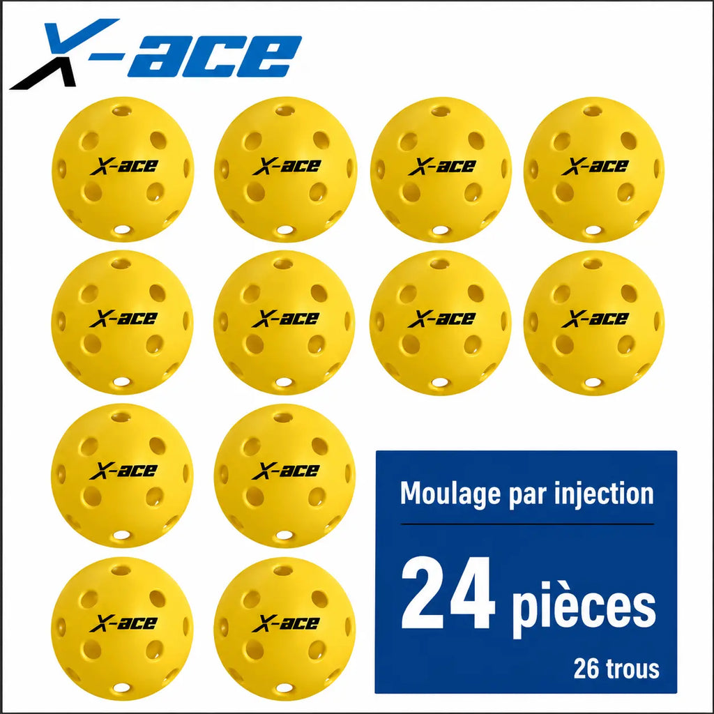 Balle de Pickleball X-ace intérieur | 26 Trous Pickleline