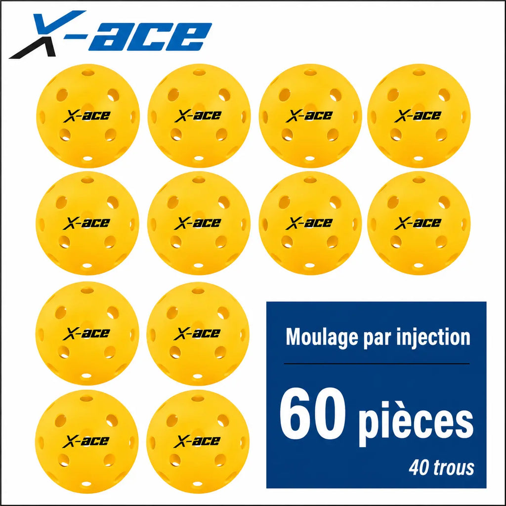 Balle de Pickleball X-ace extérieur | 40 Trous Pickleline