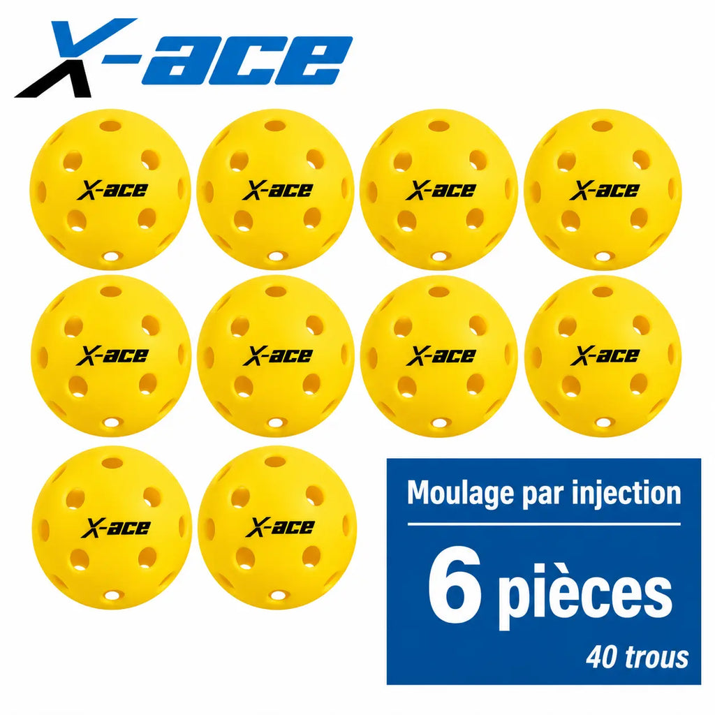 Balle de Pickleball X-ace extérieur | 40 Trous Pickleline