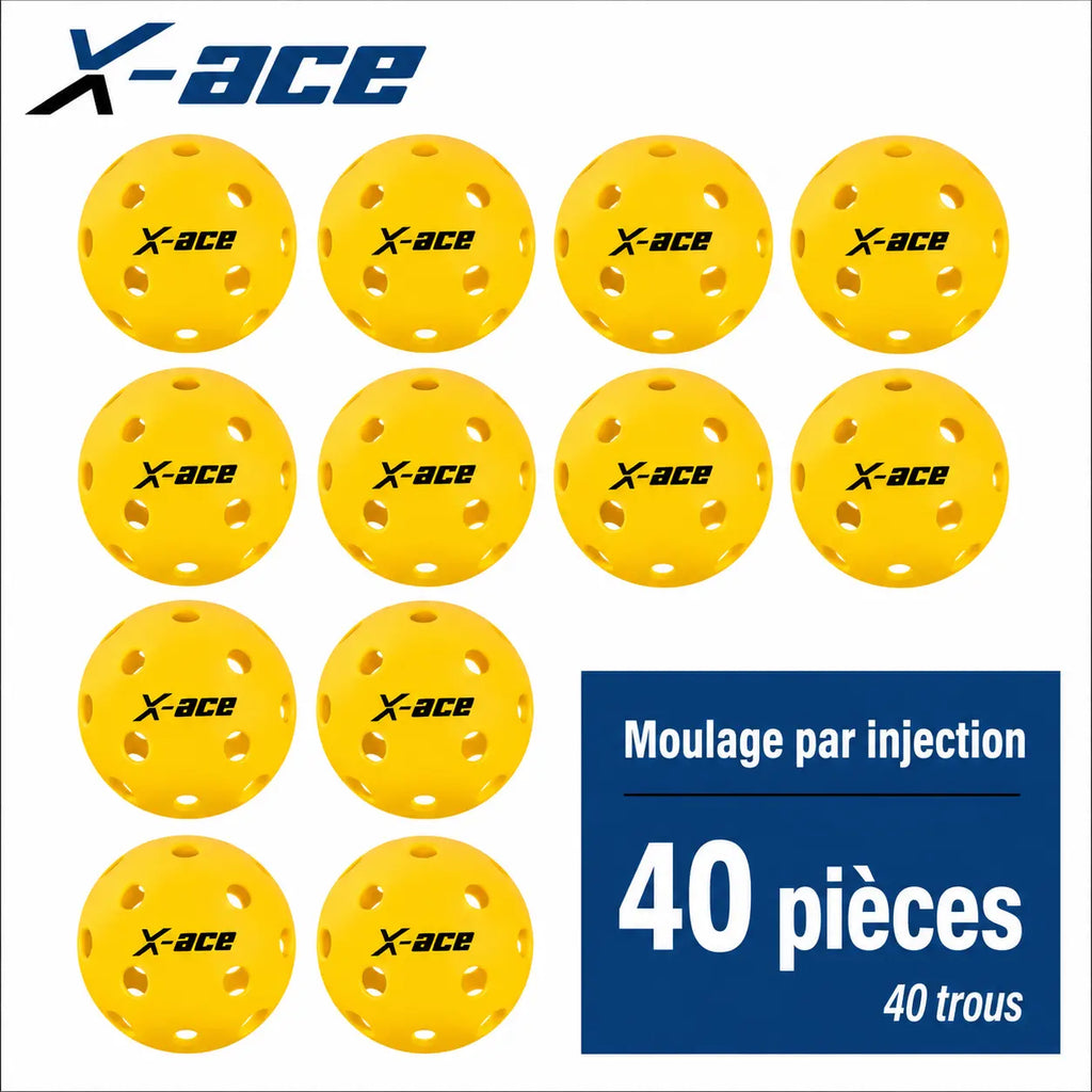 Balle de Pickleball X-ace extérieur | 40 Trous Pickleline