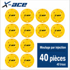 Balle de Pickleball X-ace extérieur | 40 Trous Pickleline