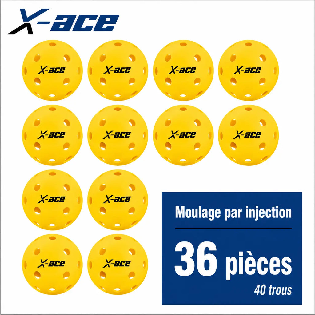 Balle de Pickleball X-ace extérieur | 40 Trous Pickleline