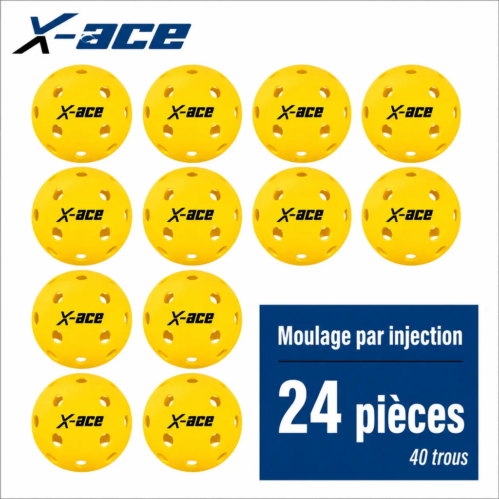 Balle de Pickleball X-ace extérieur | 40 Trous Pickleline