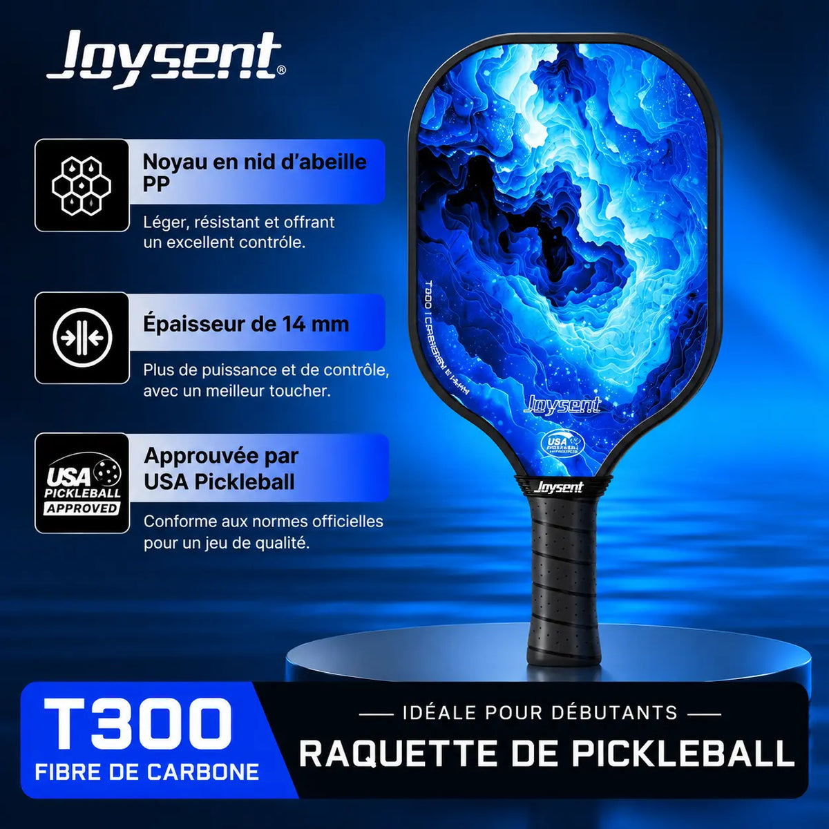 Raquette Pickleball T300 Ultralégère - Joysent Pickleline
