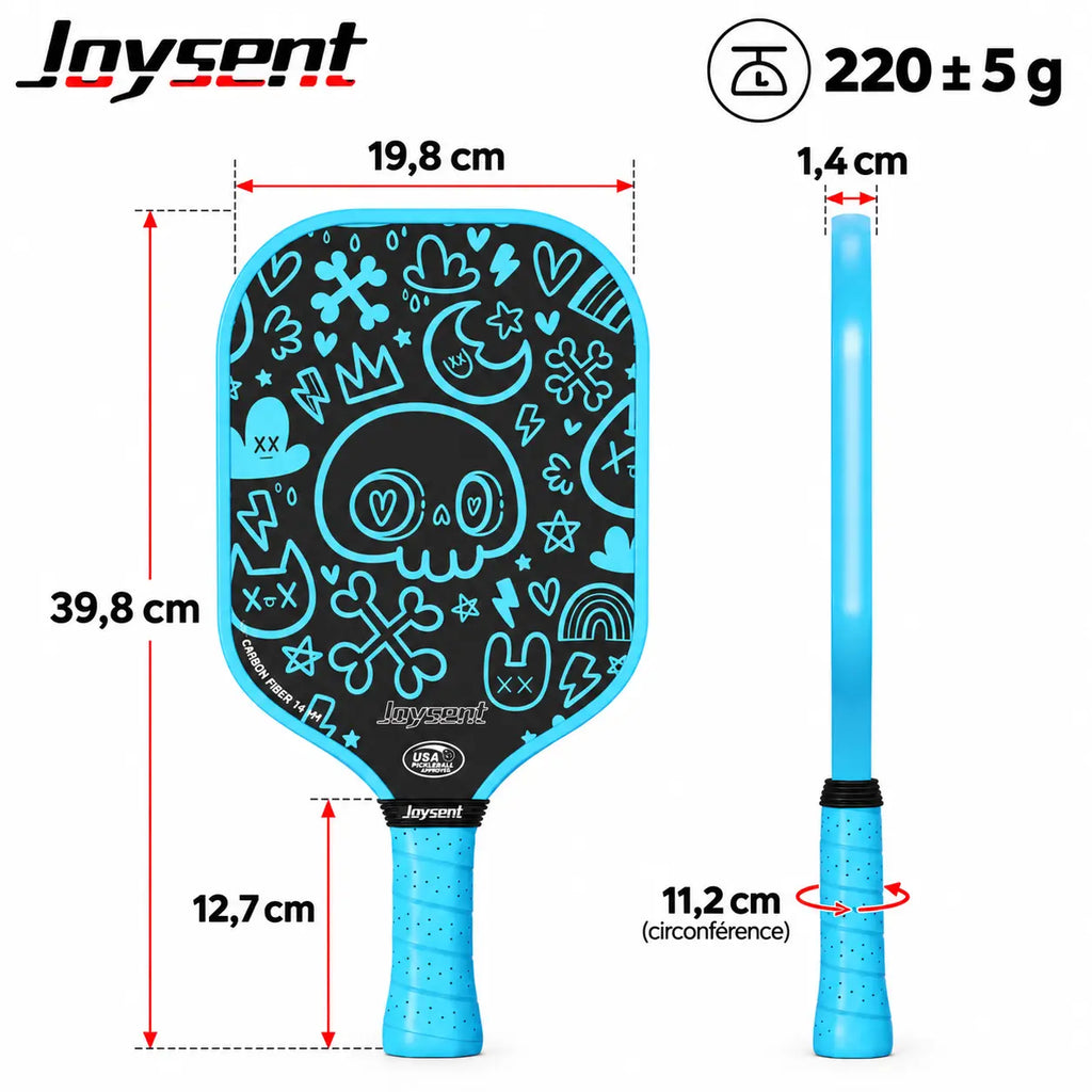 Raquette Pickleball T300 Carbone - Joysent Pickleline
