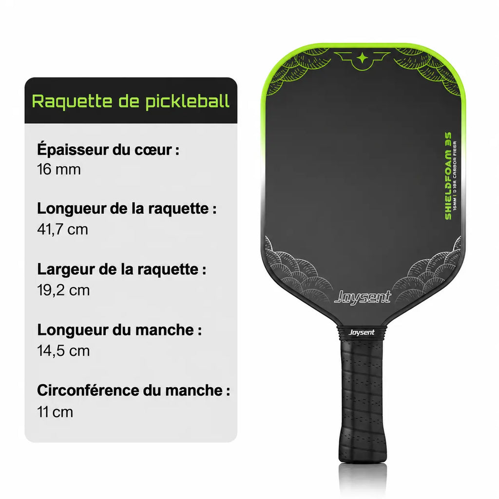 Raquette Pickleball ShieldFoam 3S Toray T700 - Joysent Pickleline