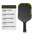 Raquette Pickleball ShieldFoam 3S Toray T700 - Joysent Pickleline