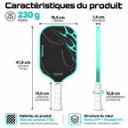 Raquette Pickleball NeoFoam T700 Carbone - Joysent Pickleline