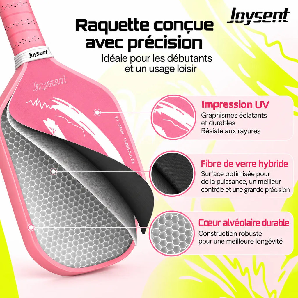 Raquette Pickleball Heartbeet S1 Fibre de Verre - Joysent Pickleline