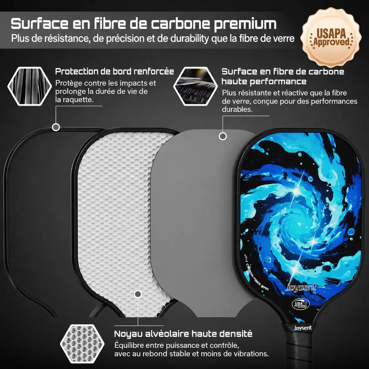 Pack Pickleball JT-1 T300 Vortex - Joysent Pickleline