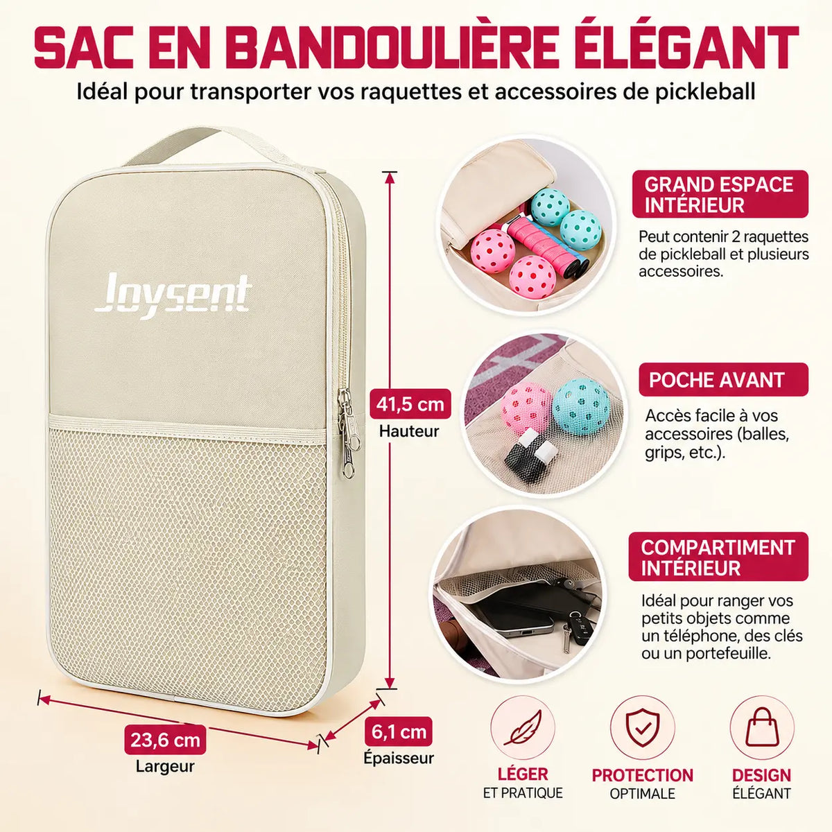 Pack Pickleball Heartbeet S1 Fibre de Verre - Joysent Pickleline
