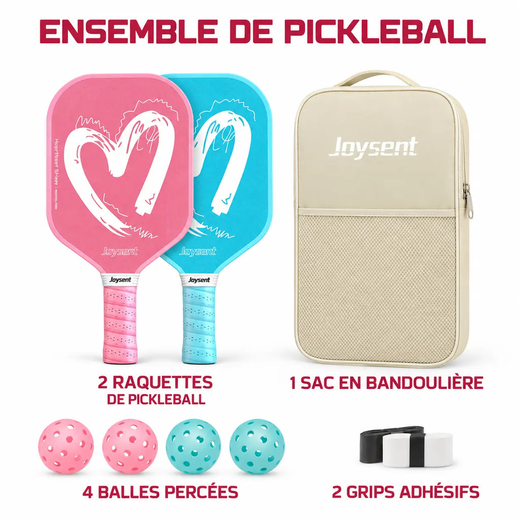Pack Pickleball Heartbeet S1 Fibre de Verre - Joysent Pickleline