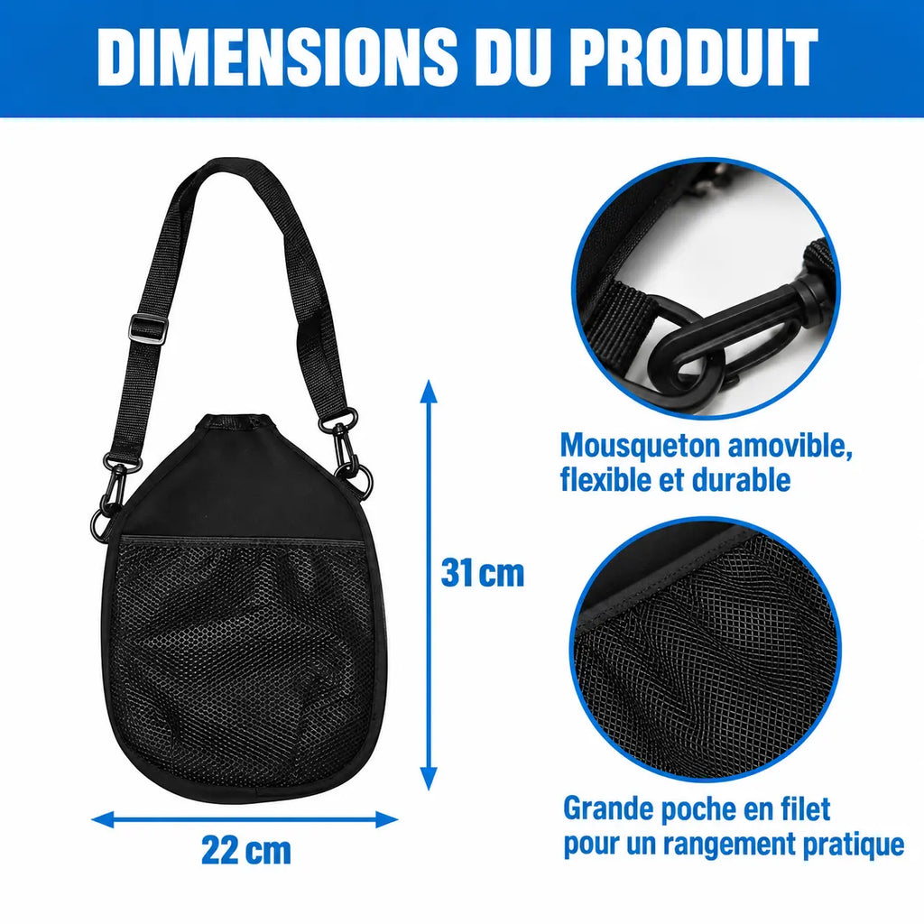 Pochette de Transport Raquette Pickleball Bandoulière Pickleline