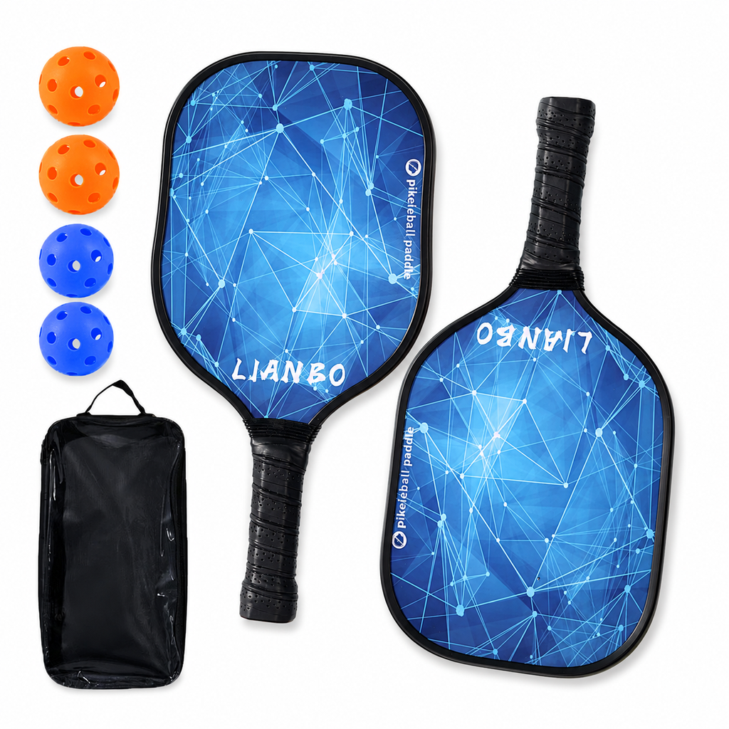 Set de Pickleball Junior LIANBO | 2 Raquettes Bois PU, 4 Balles et Sac