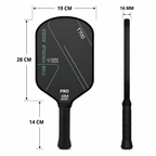 Dimensions pour Raquette de pickleball The Pickle Area T700 PRO surface carbone, coloris noir, homologuée USA Pickleball