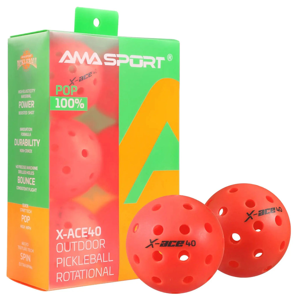 Balles de Pickleball X-ACE 40 Extérieur - AMASPORT Pickleline