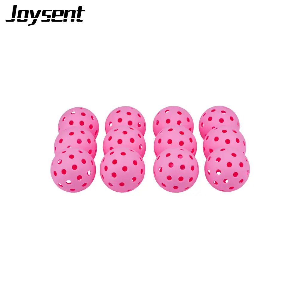 Balles de Pickleball rose Joysent Extérieur | 40 Trous, lot de 3, 6 et 12. Pickleline