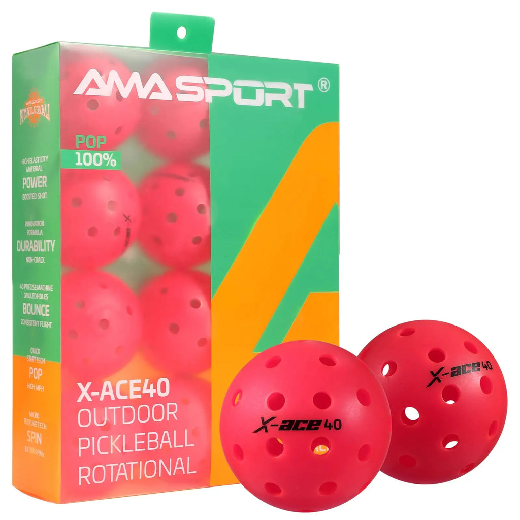 Balles de Pickleball X-ACE 40 Extérieur - AMASPORT Pickleline
