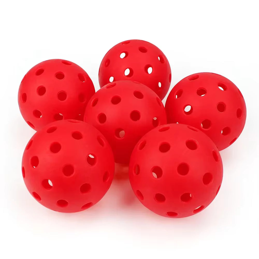 Balles de Pickleball Extérieur 74mm | Lot de 6, 40 Trous