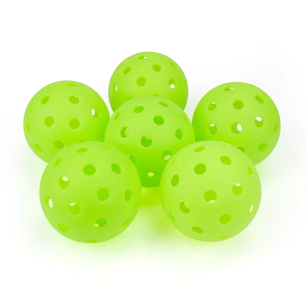 Balles de Pickleball Extérieur 74mm | Lot de 6, 40 Trous