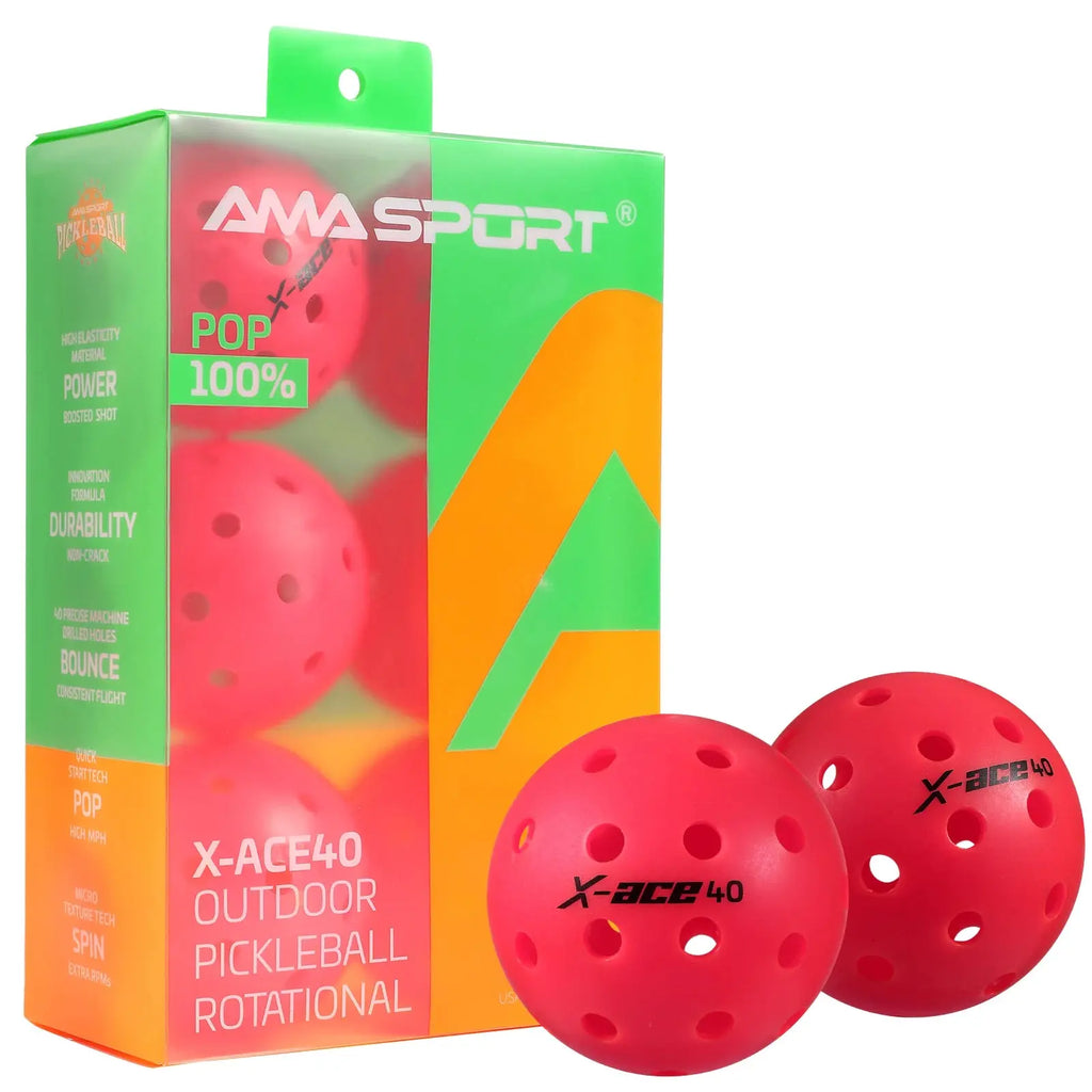 Balles de Pickleball X-ACE 40 Extérieur - AMASPORT Pickleline