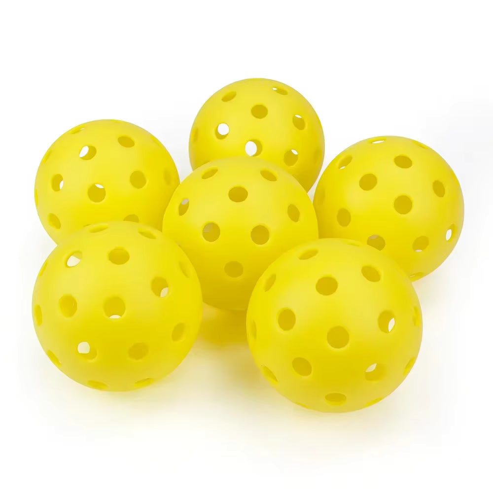 Balles de Pickleball Extérieur 74mm | Lot de 6, 40 Trous