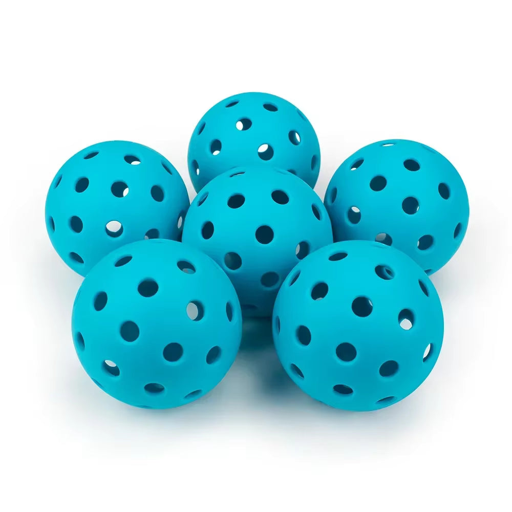 Balles de Pickleball Extérieur 74mm | Lot de 6, 40 Trous